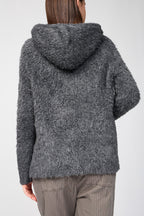 James Perse - Pull À Capuche En Laine Sherpa - Anthracite - Femme