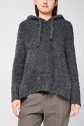 James Perse - Pull À Capuche En Laine Sherpa - Anthracite - Femme