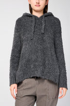 James Perse - Pull À Capuche En Laine Sherpa - Anthracite - Femme