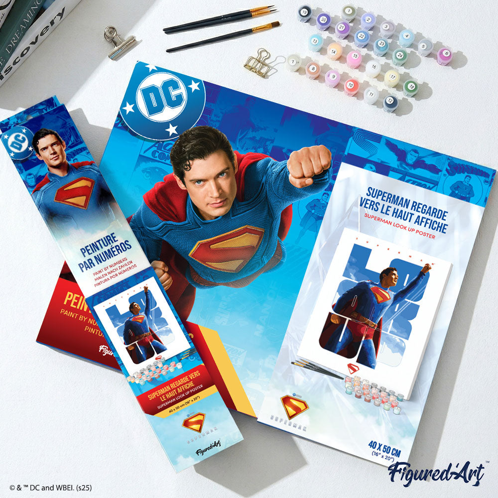 Peinture Par Numéros - Superman Regarde Vers Le Haut Affiche