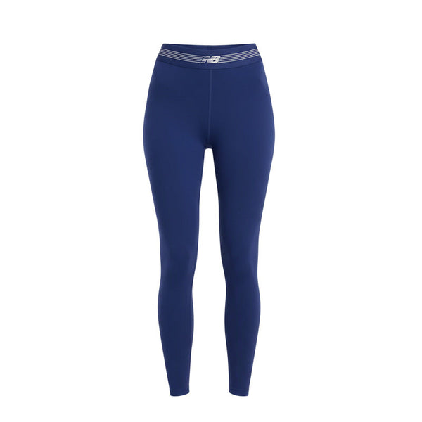 Legging Femme New Balance Ac 25 Po - Bleu Marine, Blanc