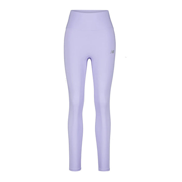 Legging para mujer New Balance Essential High Rise - Violeta, blanco
