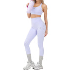 New Balance Essential High Rise Women's Leggings - Purple, White