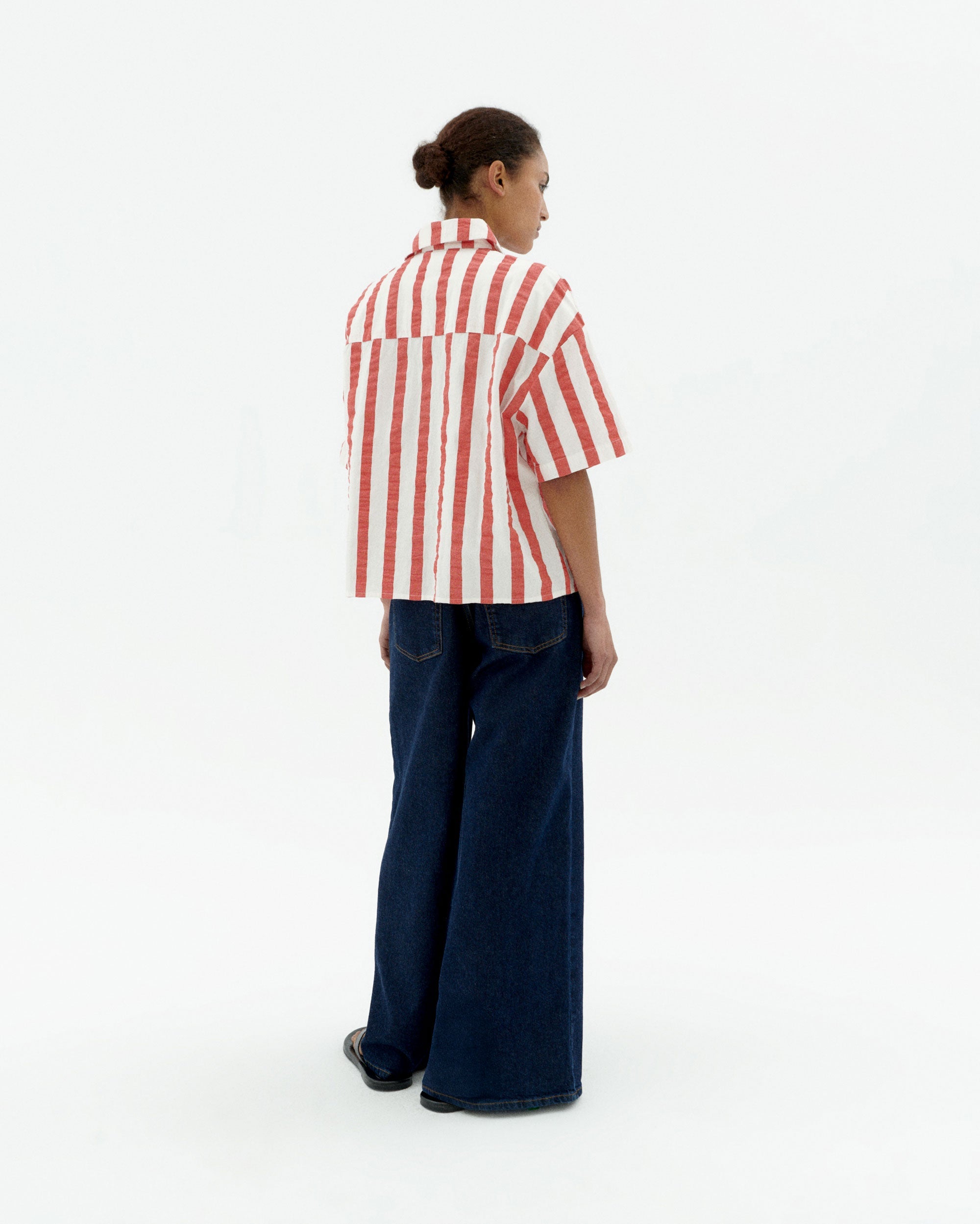 Blusa rayas rojas Anna sostenible-4