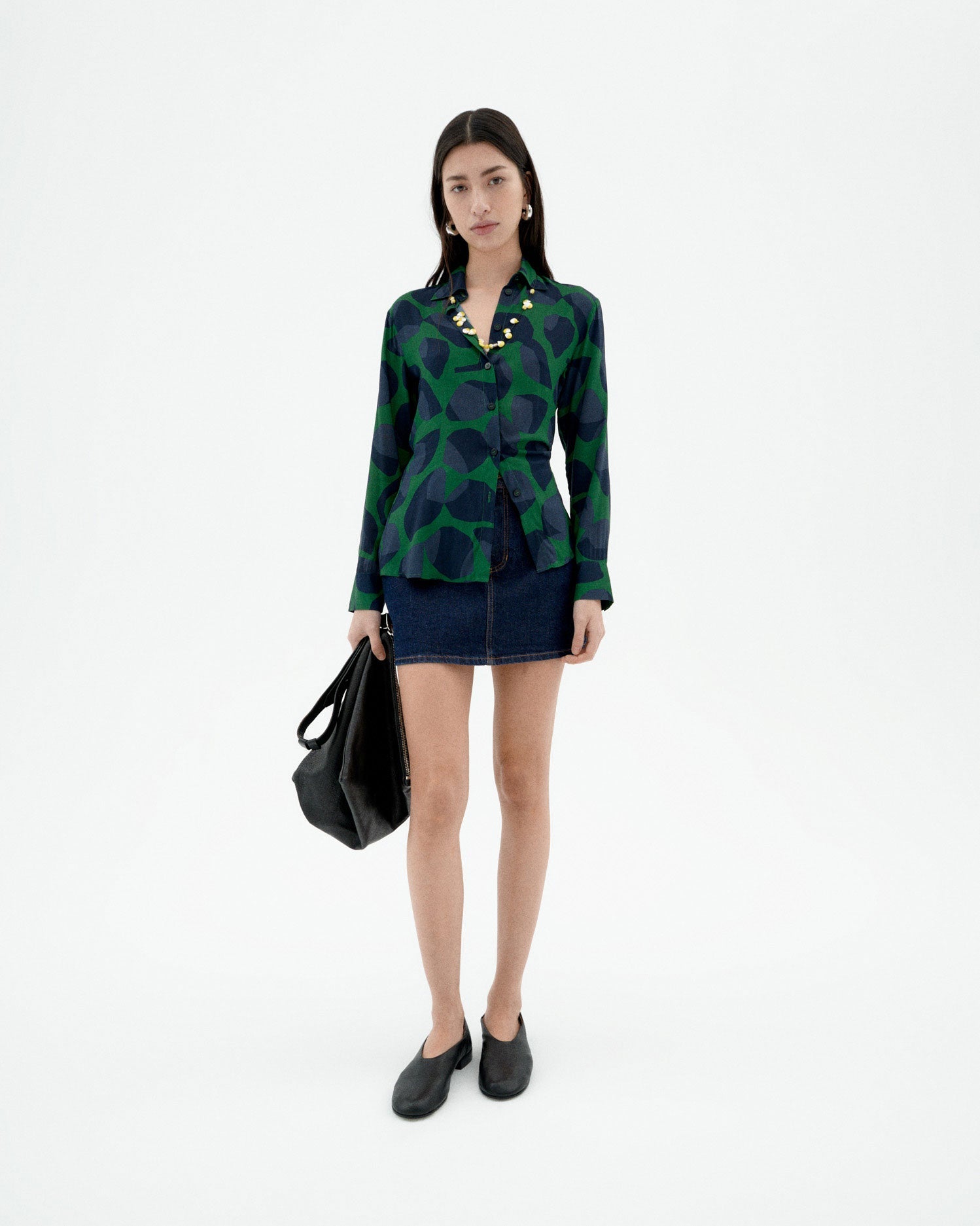 Blusa verde hoja Katha sostenible-2