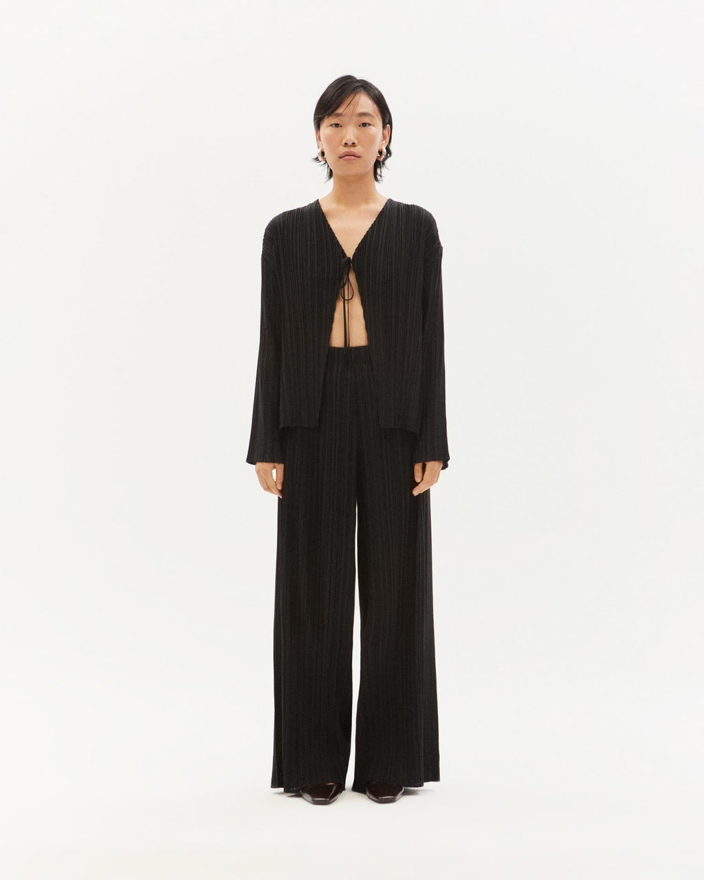 Blusa black pleated Marina sostenible - 2