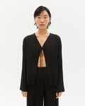 Blusa black pleated Marina sostenible - 1