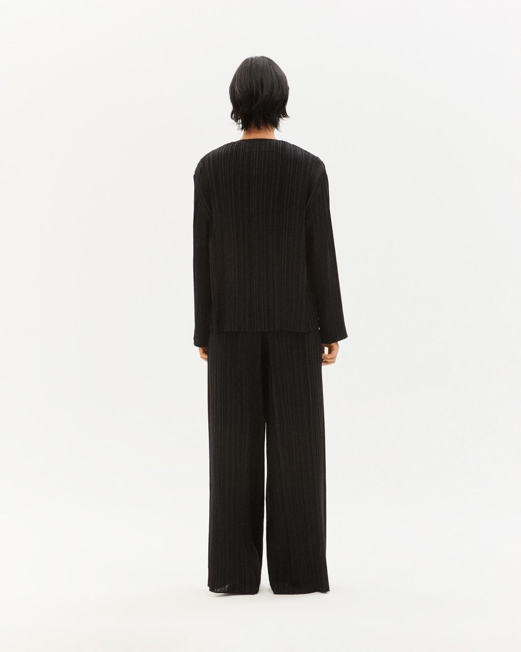Blusa black pleated Marina sostenible - 4
