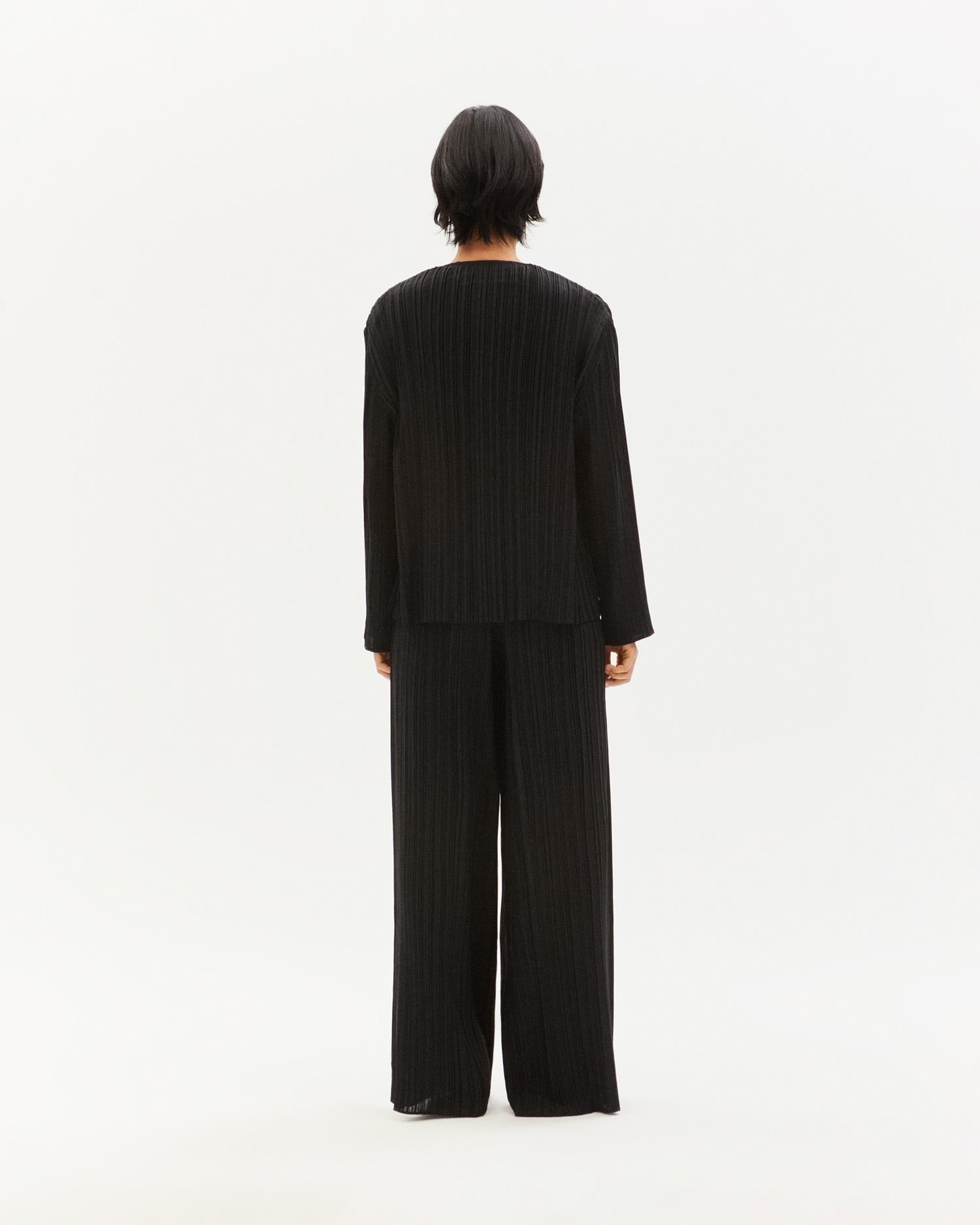 Blusa black pleated Marina sostenible - 4