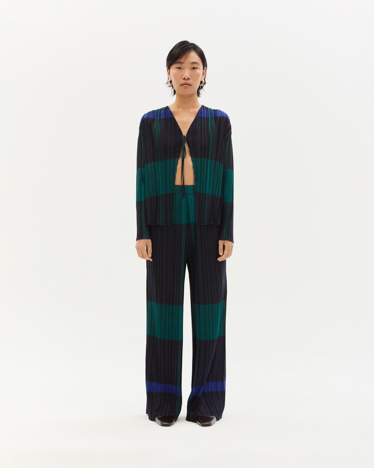 Blusa multicolor pleated Marina sostenible - 2