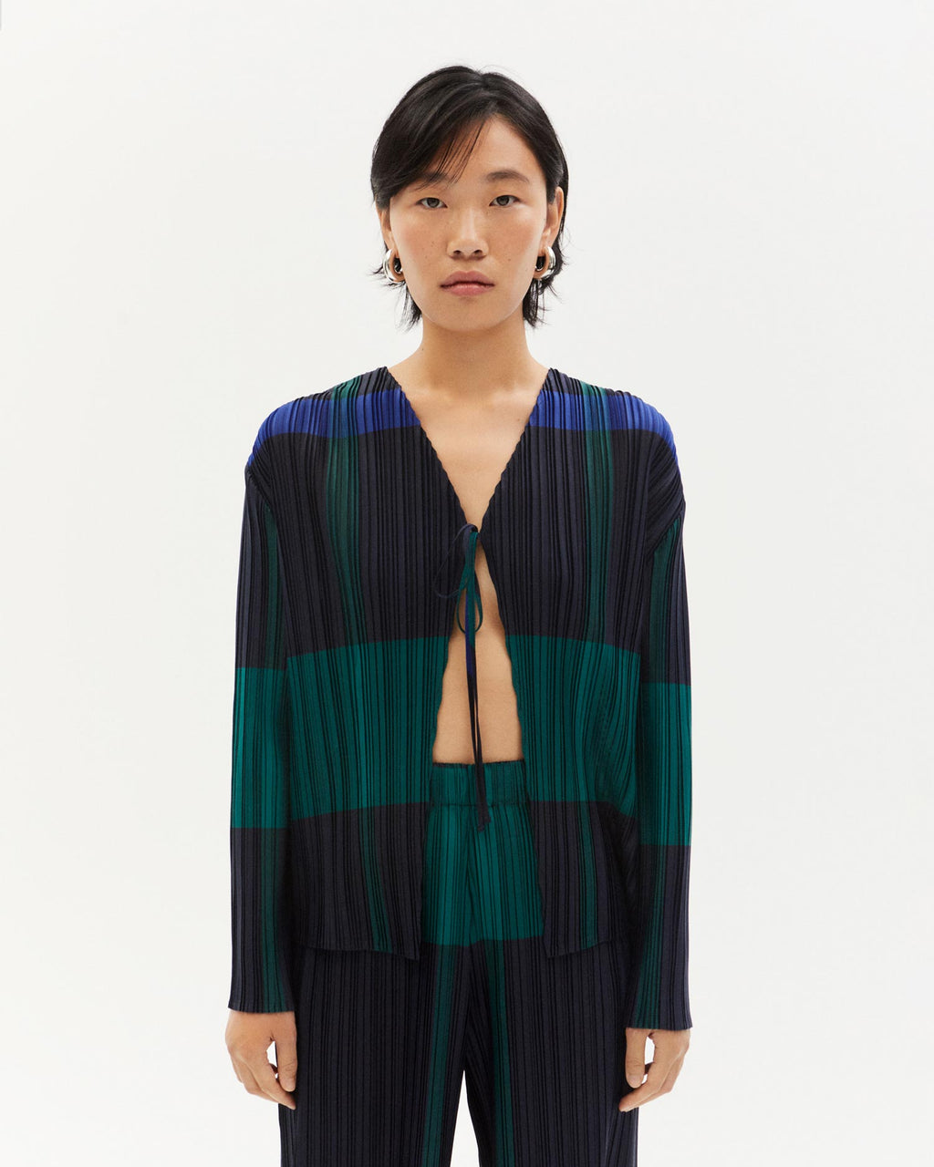 Blusa multicolor pleated Marina sostenible - 1