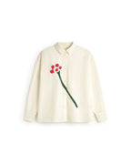 Blusa poplin flower Juana sostenible silueta - 1