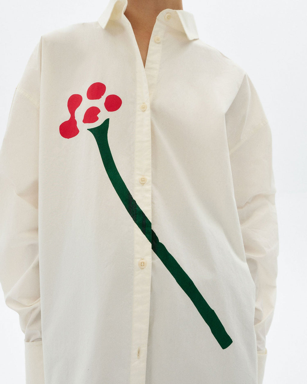 Blusa poplin flower Juana sostenible - 3