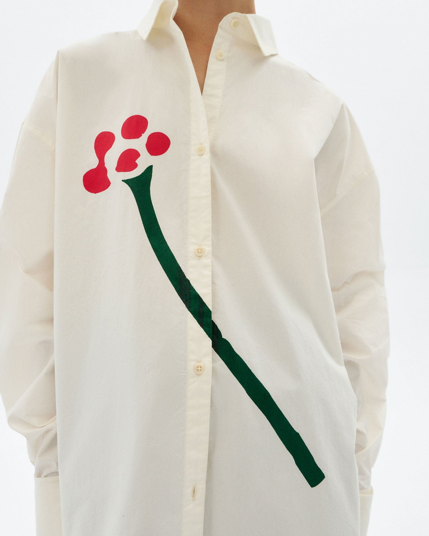 Blusa poplin flower Juana sostenible - 3