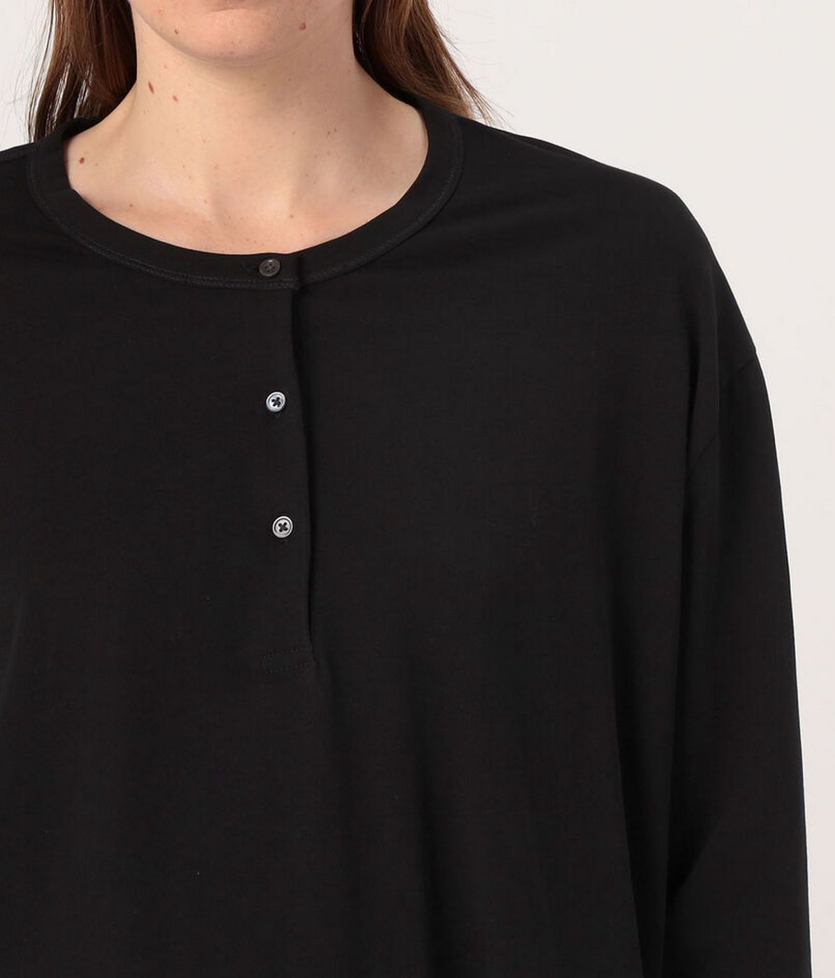 Maillot Henley Clean Finish - Noir - Femme