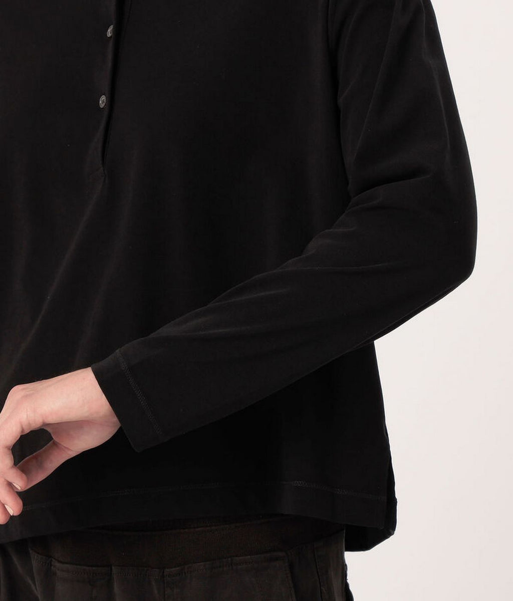 Maillot Henley Clean Finish - Noir - Femme