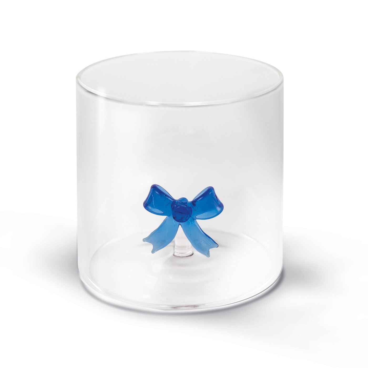 Vaso De Vidrio Borosilicato - Figura Lazo Azul