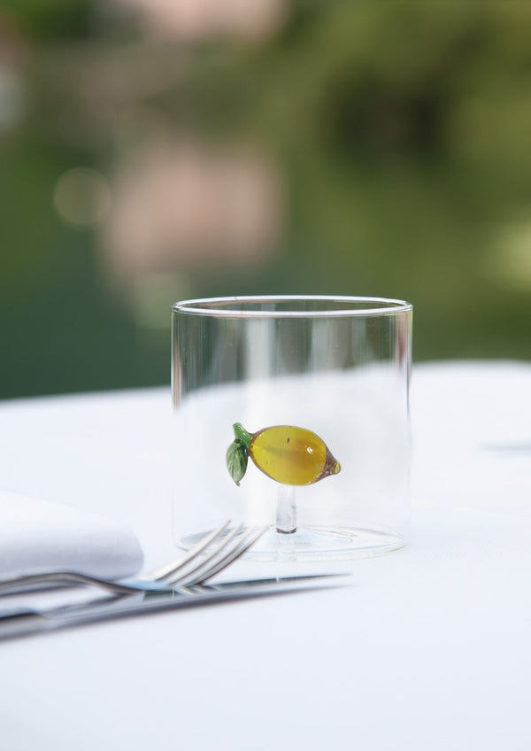 Lot De 4 Gobelets En Verre Borosilicate - Figurine Citron