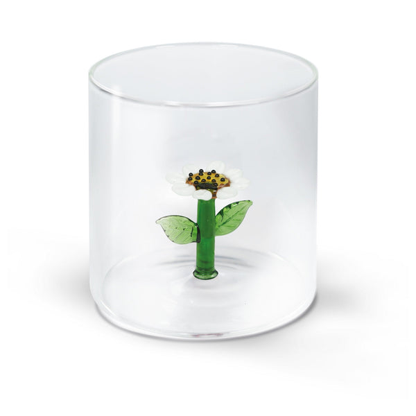 Lot De 4 Gobelets En Verre Borosilicate - Figurine Marguerite