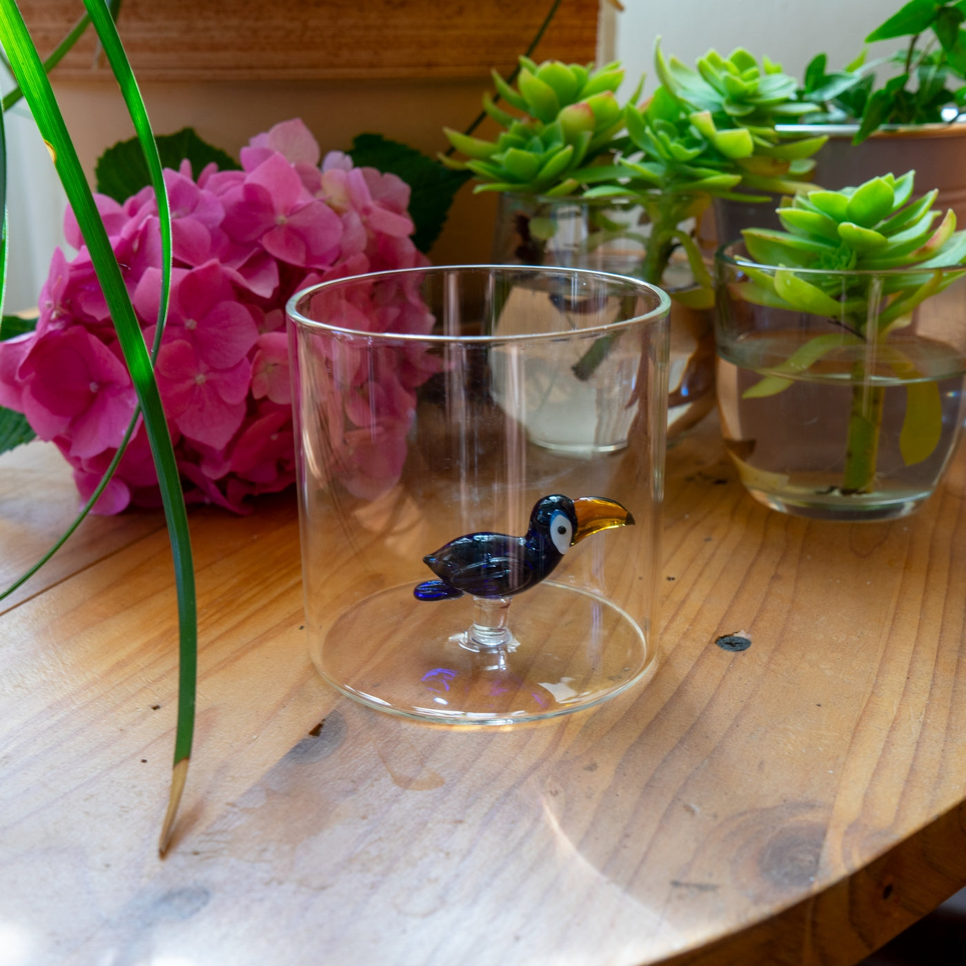 Vaso De Vidrio Borosilicato - Figura Tucán