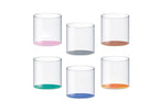 Juego de 6 vasos de vidrio de borosilicato de colores - 6 colores