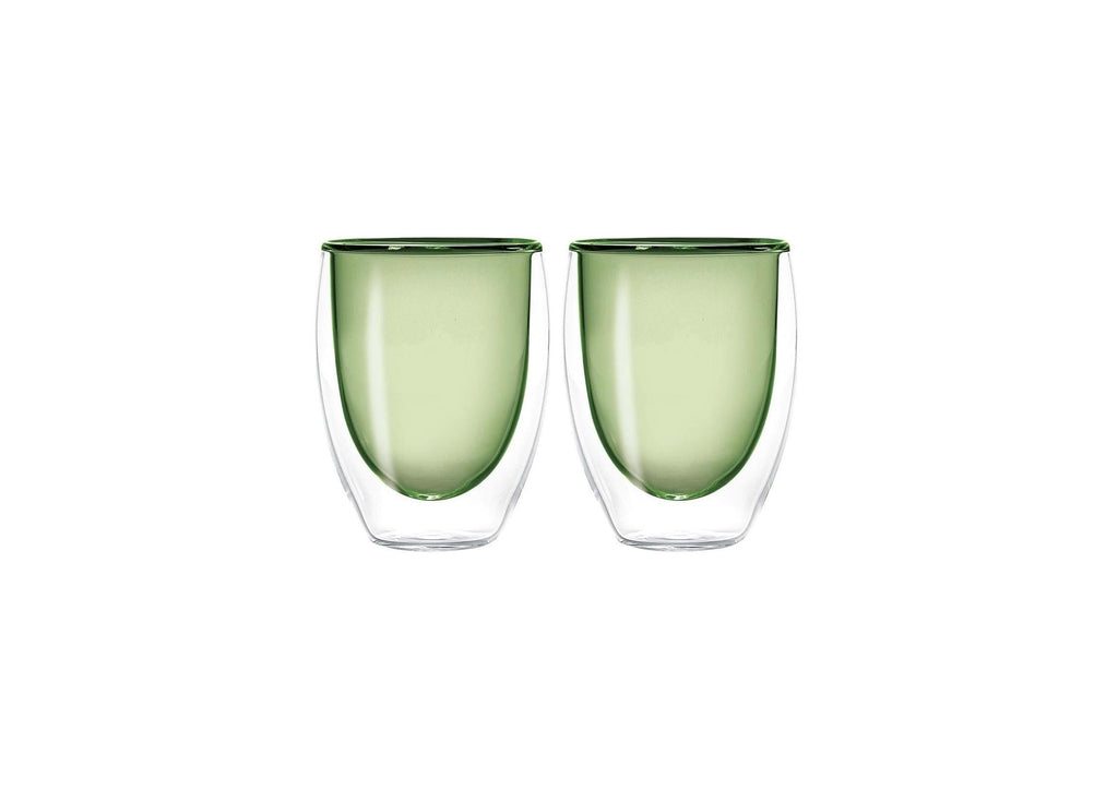 Set of 2 Double-Wall Glasses - Green