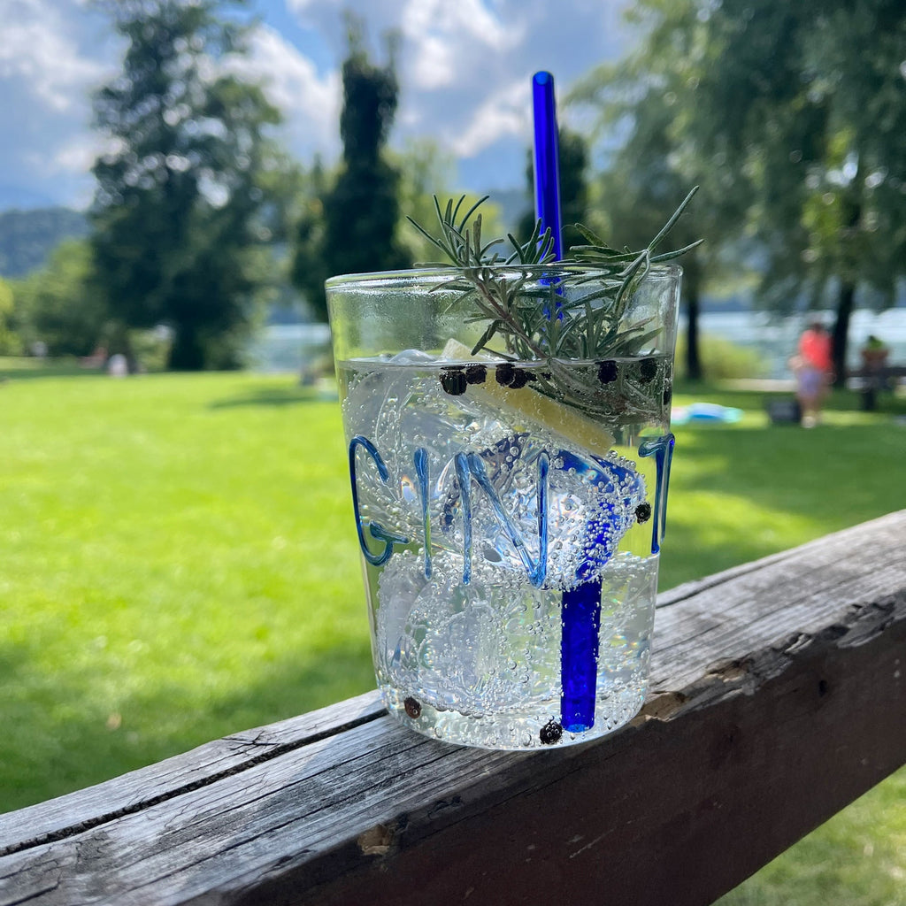 Lot De 4 Verres À Cocktail En Verre Borosilicate - Inscription Gin