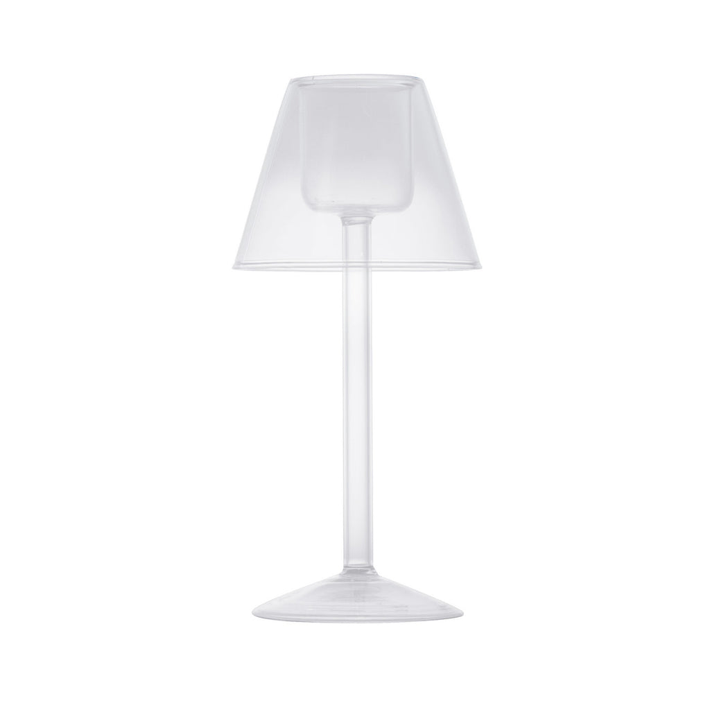Porte-Bougies À Réchaud En Verre 22 Cm - Transparent