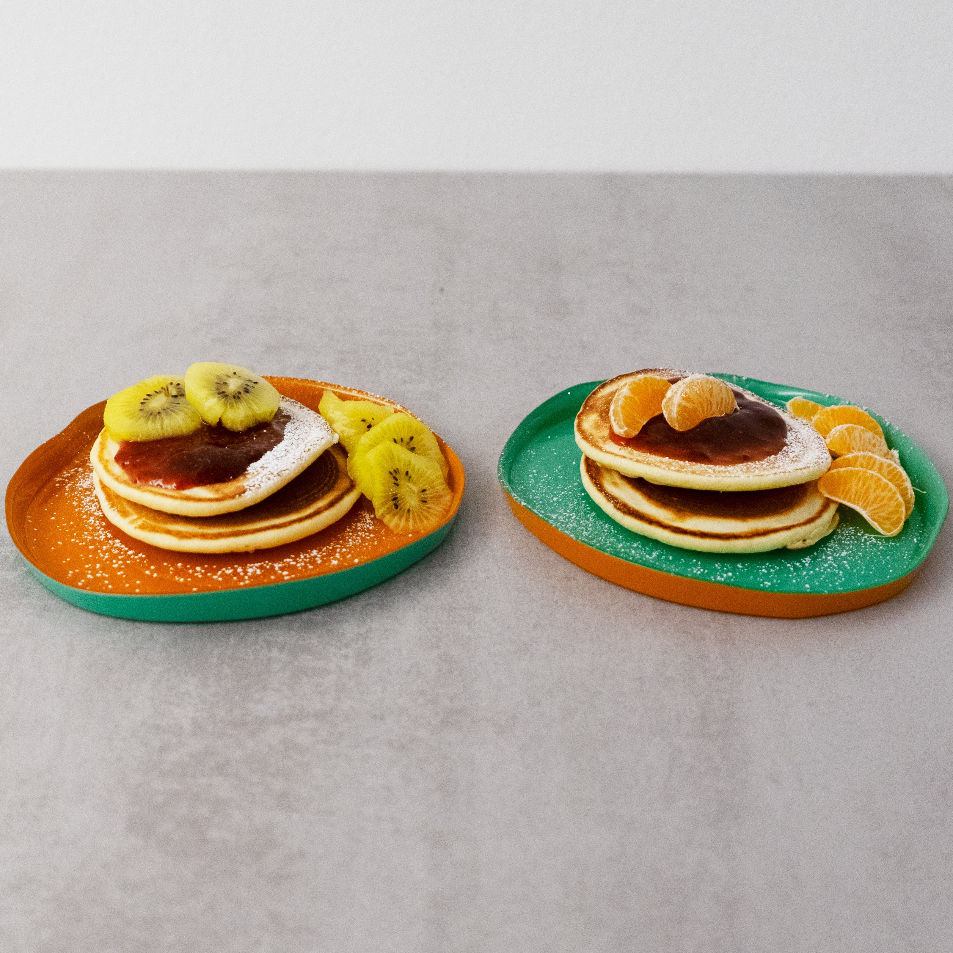 Set De 2 Assiettes En Verre - Orange/Vert