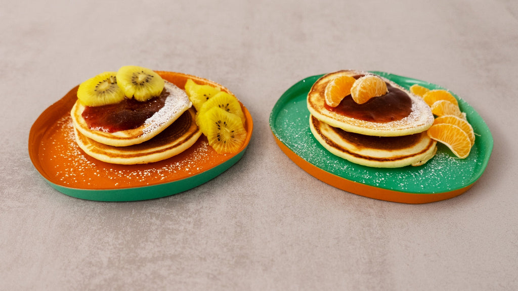 Set De 2 Assiettes En Verre - Orange/Vert