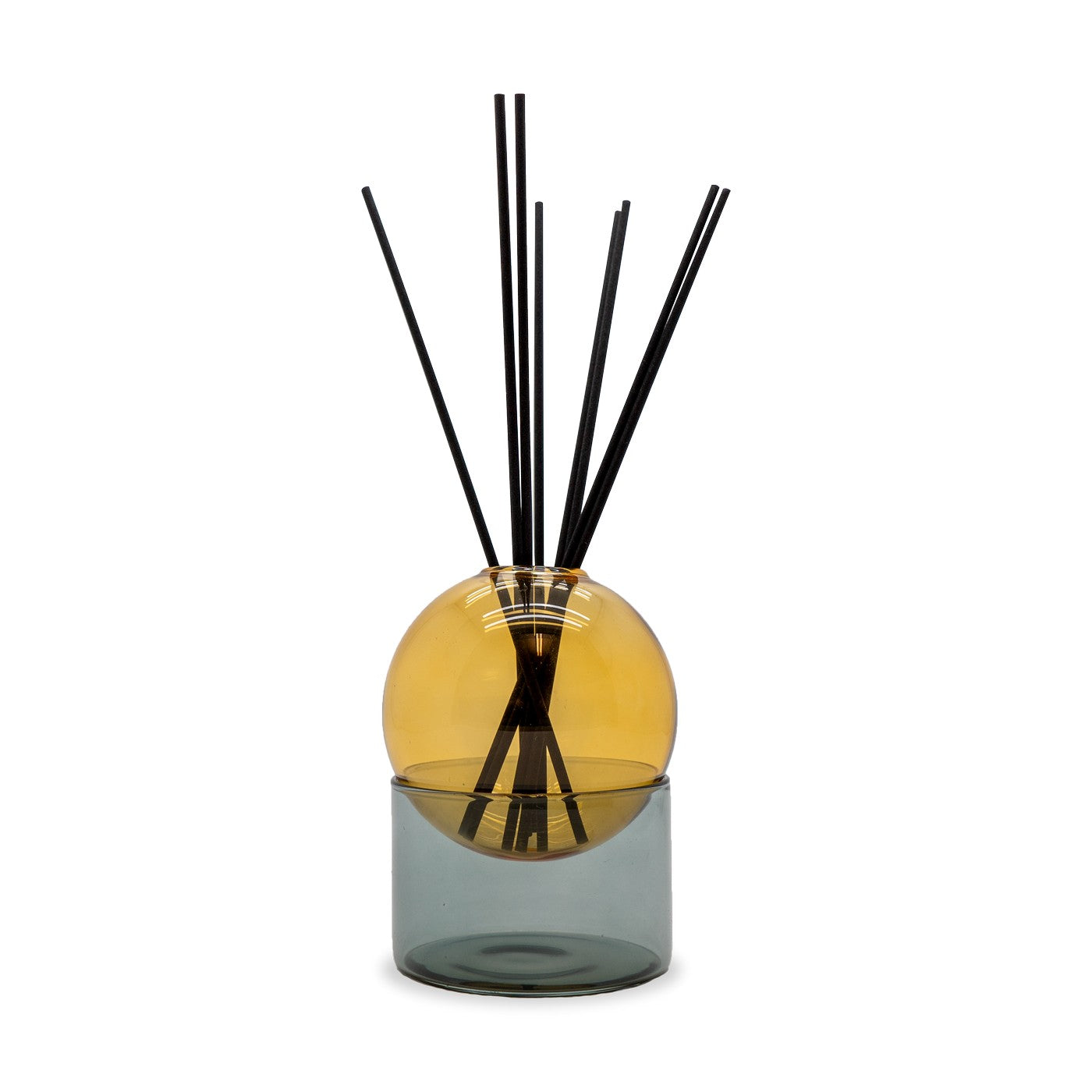 Vase / Diffuseur En Verre Coloré - Ambre/Gris