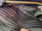 Long Prada Wallet in Purple Nylon & Black Leather