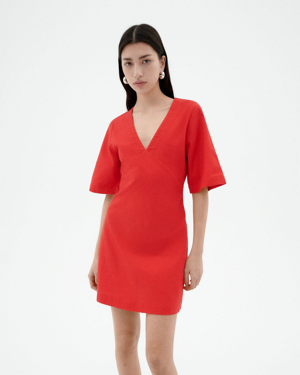 Vestido rojo Kim sostenible-3