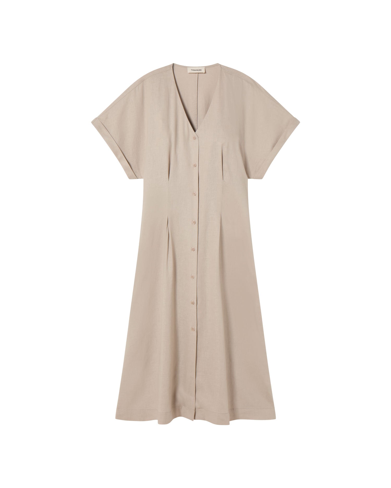 Vestido crudo cáñamo Laura sostenible - silueta 2