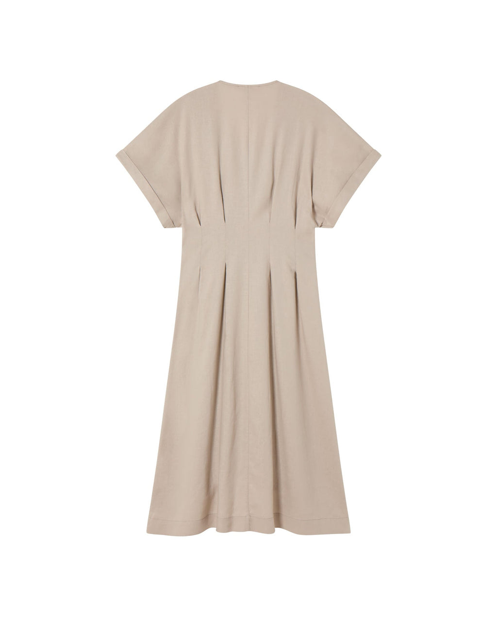 Vestido crudo cáñamo Laura sostenible - silueta 1