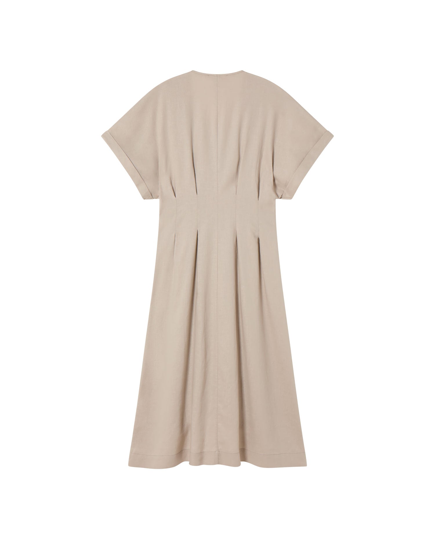 Vestido crudo cáñamo Laura sostenible - silueta 1