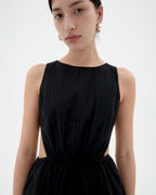 Vestido negro seersucker Kin sostenible-4
