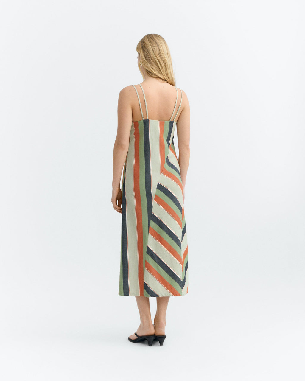 Vestido largo rayas multicolor Helia sostenible - 4
