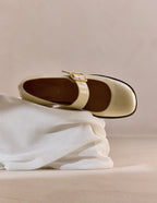 Escarpins Amari - Cuir Verni Ivoire - Femme