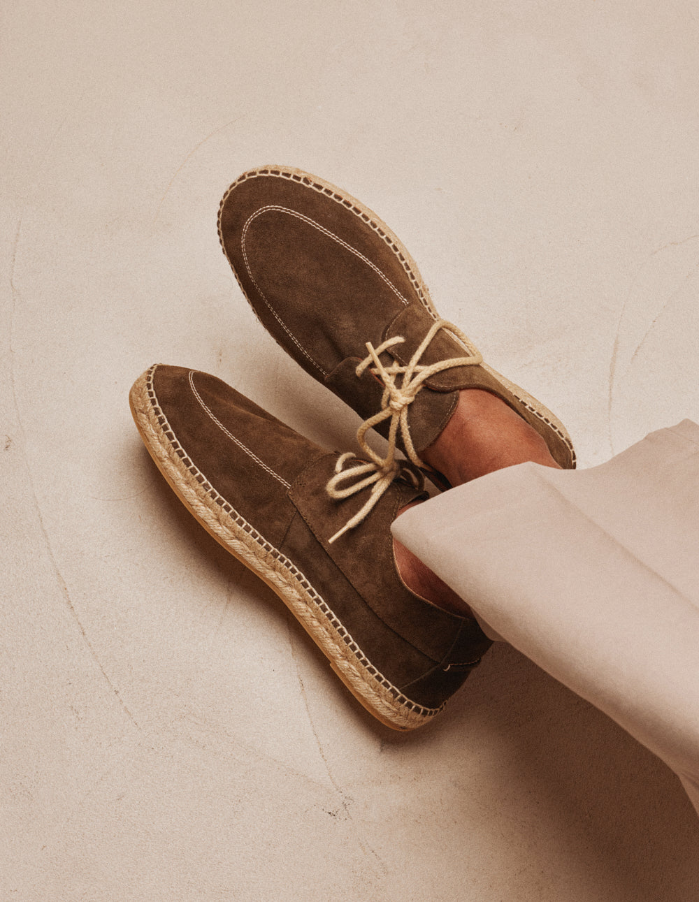 Espadrilles Charles - Suède Kaki - Homme