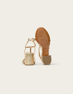 Sandales À Talons Ciana - Cuir Doré - Femme