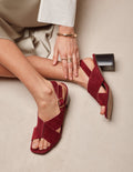 Sandales À Talons Dea - Suède Pourpre - Femme