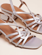 Sandalias Tacón Emilie - Piel Iridiscente