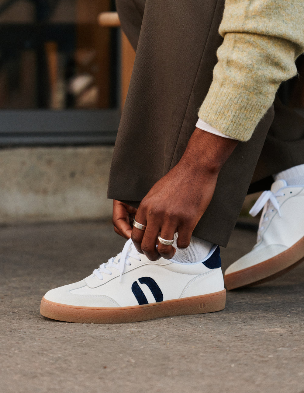 Baskets Basses Pablo - Blanc Marine - Homme