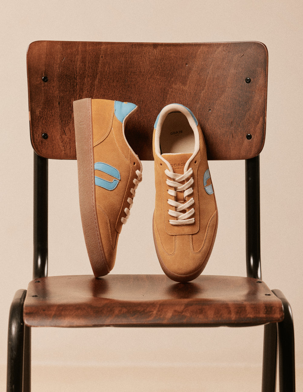 Baskets Basses Pablo - Ocre Turquoise - Homme