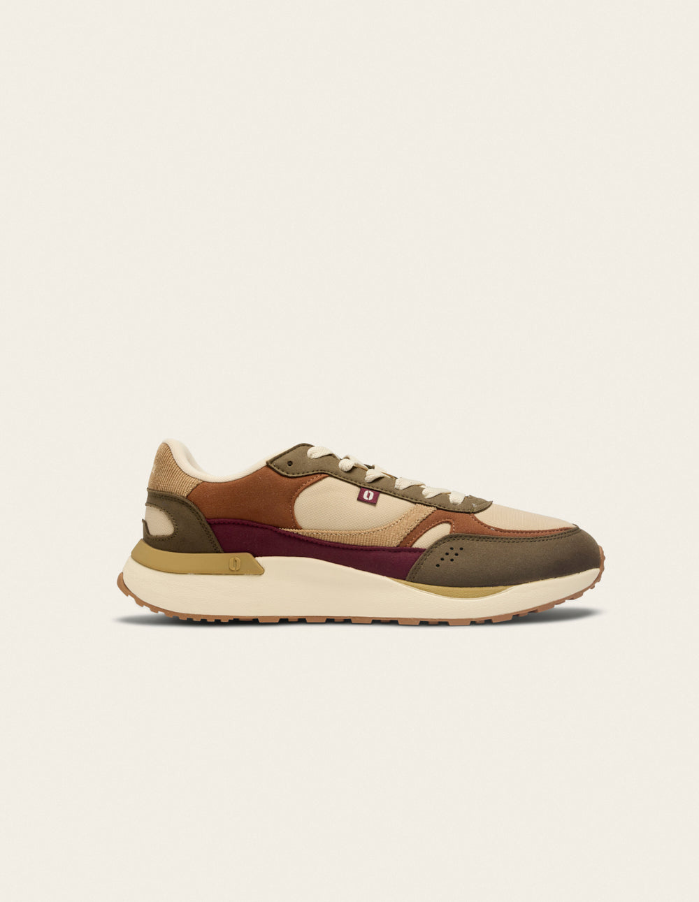 Anael Low Sneakers - Khaki Hazelnut Ecru