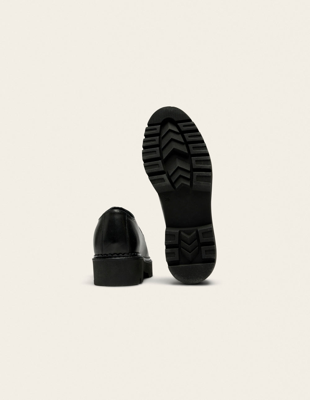 Derbies Deborah - Cuir Noir Et Pony Noir - Femme