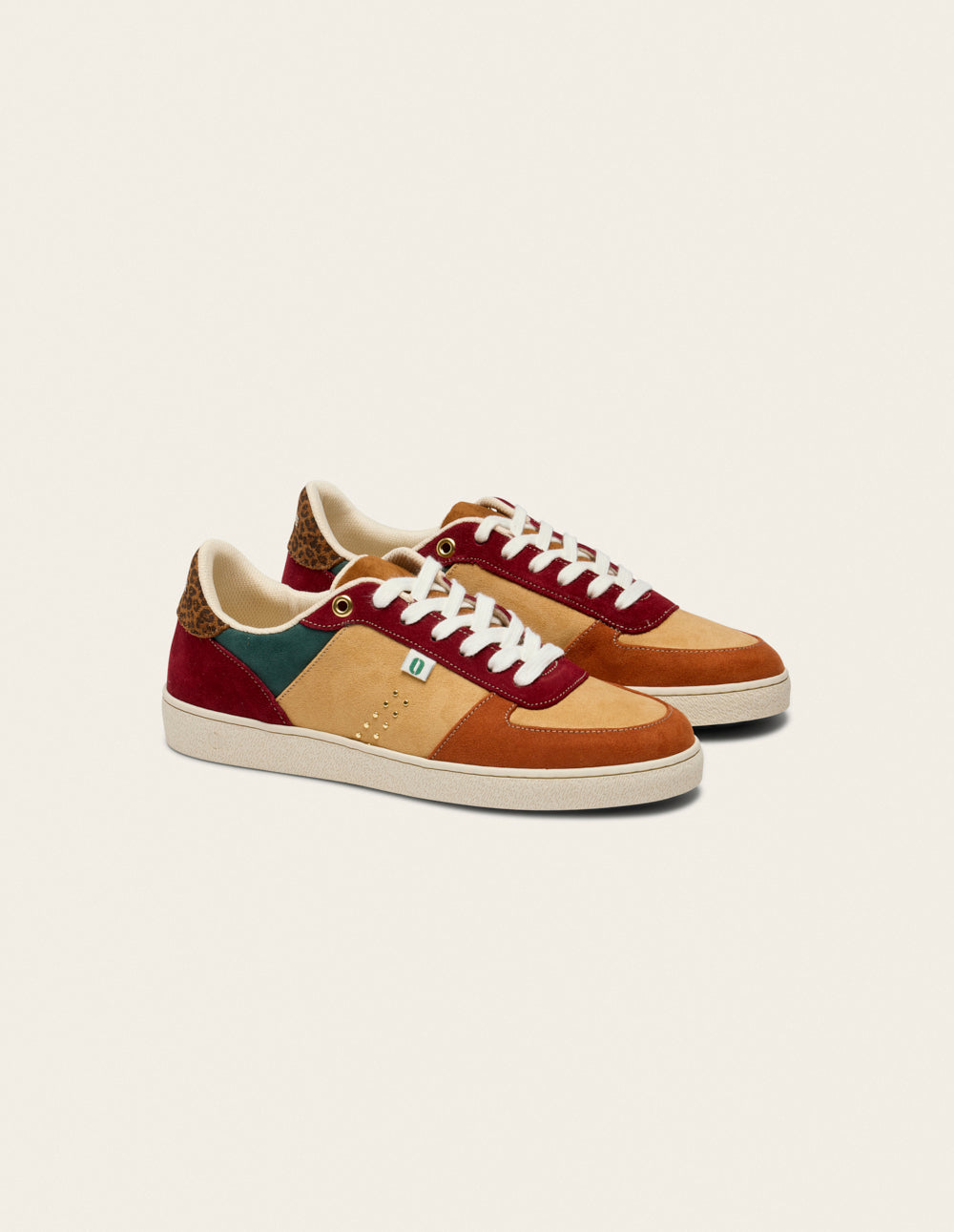 Baskets Basses Marie - Brique Beige Bordeaux - Femme