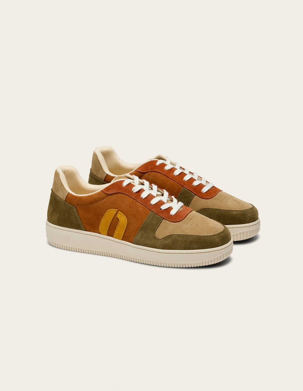 Baskets Basses Matthieu - Kaki Beige Brique - Homme