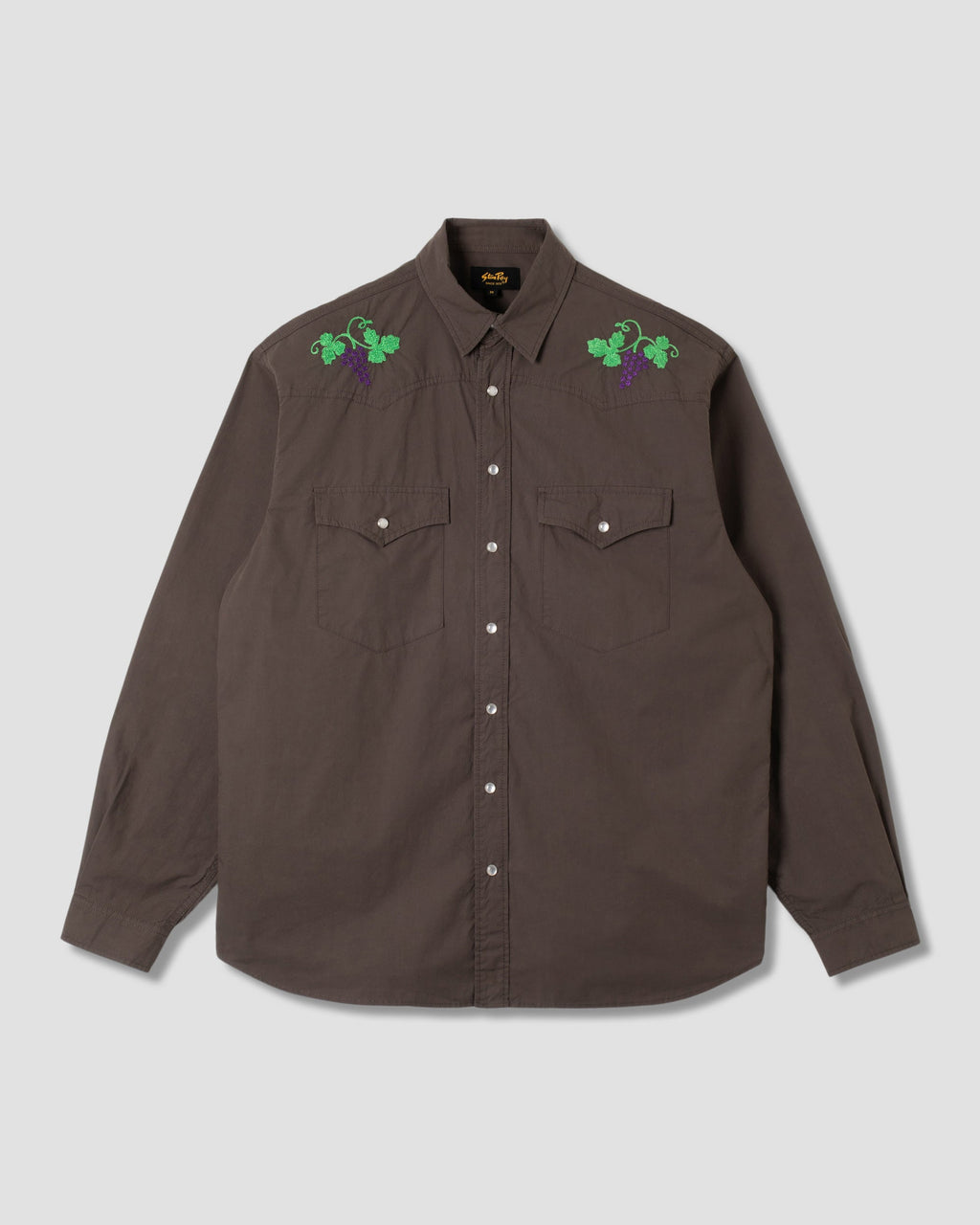Camisa Western - Popelina Negra Lavada